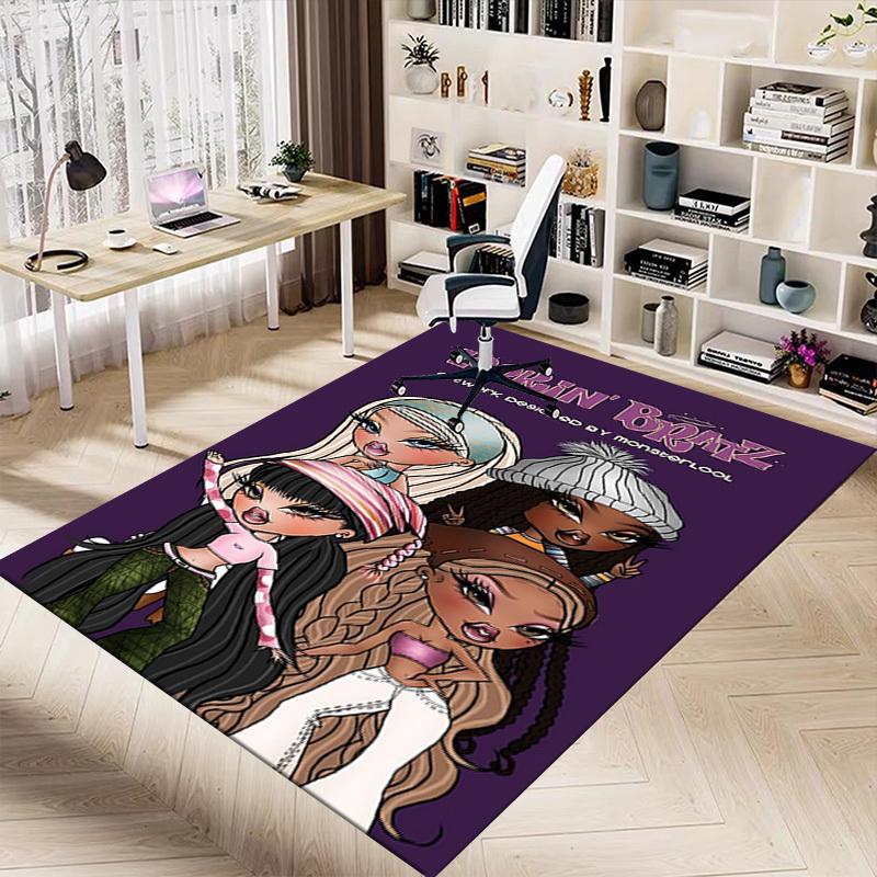 1pc Lookin' Bratz Monsterlool Carpet Anti Slip Polyester Floor Mat for office,Bedroom