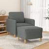 VidaXL Armchair with Footrest Dark Grey 60 Cm Fabric, Sofa, Armchair, TV Armchair, Single Sofa, Sofa, Recliner Sofa, 3201185