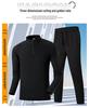 Men's Long Sleeve Sports T-shirt & Trousers Set - Casual Fitness Running Outfit