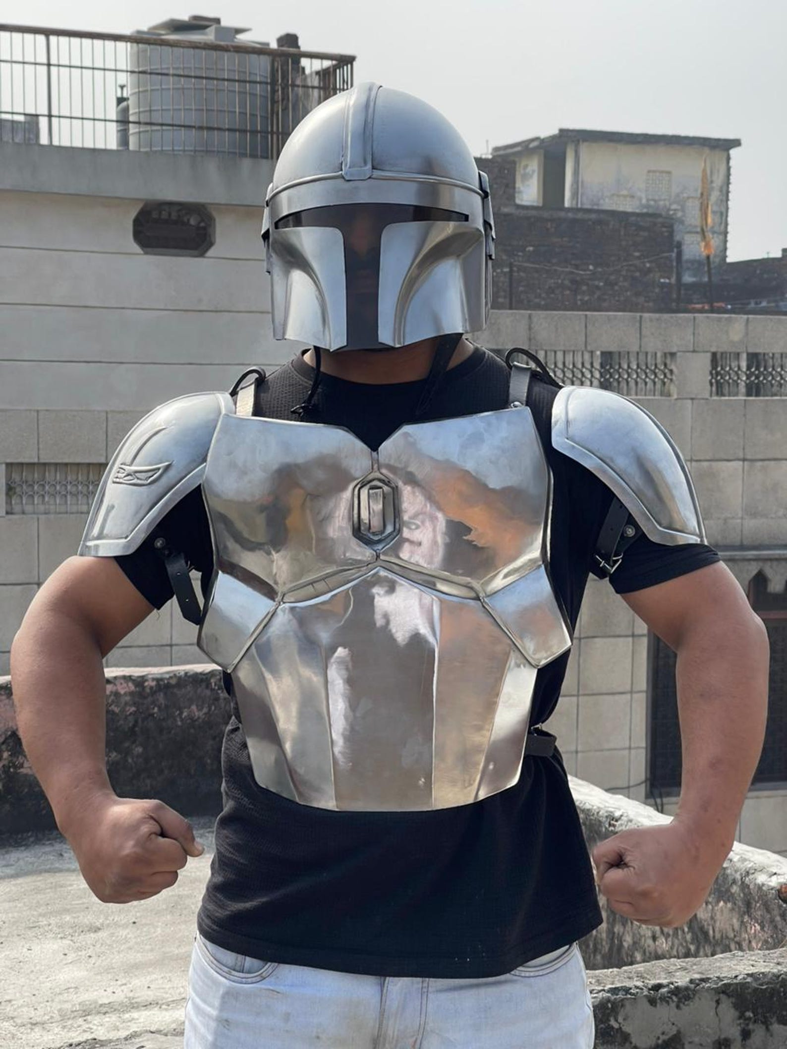 Handmade Galactic Bounty Hunter Armor Outfit Full Metal Costume
