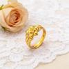 Women's Open Adjustable Ring Gold Plated with Lucky Flower Design Suitable for Wedding Jewelry