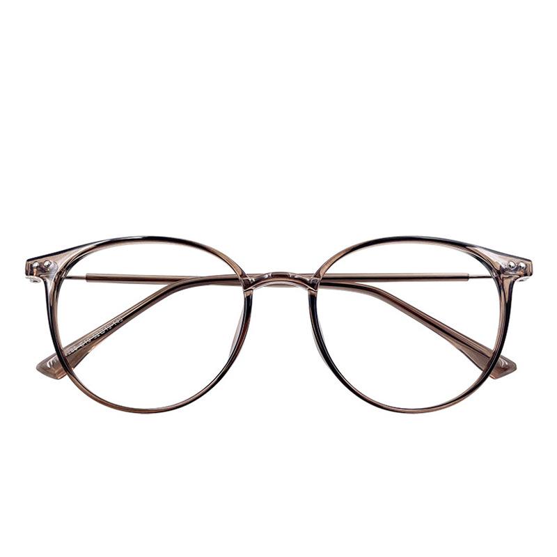 Vintage Style Glasses Frame For Women Round Shape Anti Blue Light Eyeglass Frames  Material Women'S Glasses