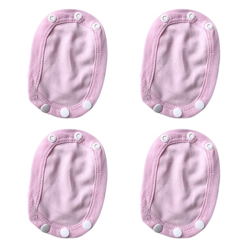Set of 4pcs T3 Diaper Crotch Part Extender for Infant Clothing Gentle Stretchable Cotton Adjustable Extension Sheet