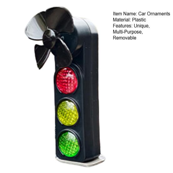 Motorcycle Traffic Light Car Ornaments Cool Novel Turn Signal Indicator Lights Motorcycle Decoration with Red Yellow Green Lights