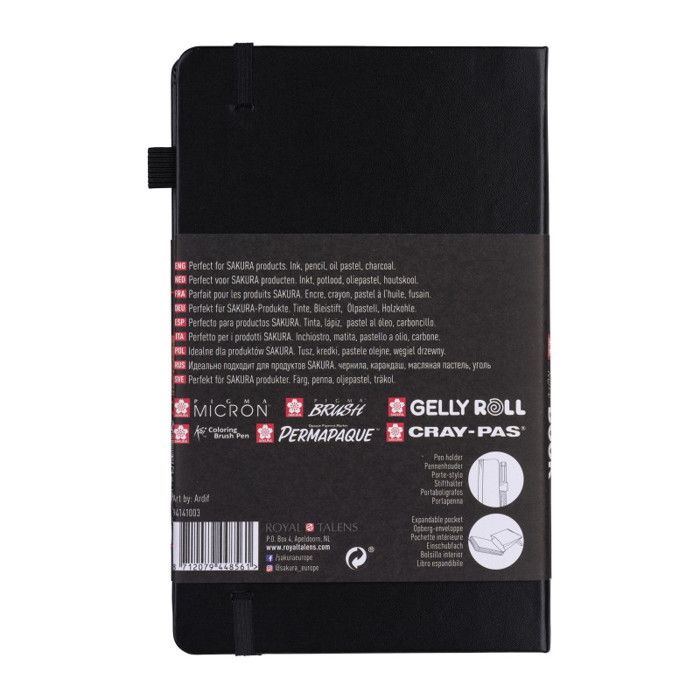 Carnet - Croquis - Dessin - Notes - 13x21cm - Noir - 80 pages - Sakura