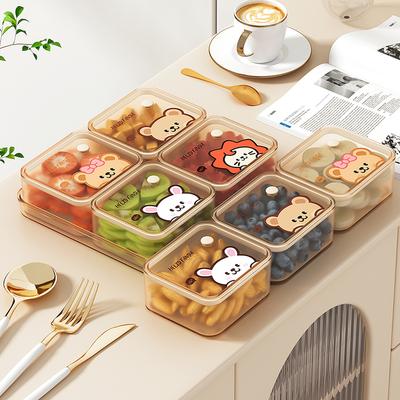 WORTHBUY תיבת ארגונית פירות יבשים מיכל מזון מפלסטיק ארגון מטבח ארגון חטיף ממתקים קופסא לאחסון מזון יבש