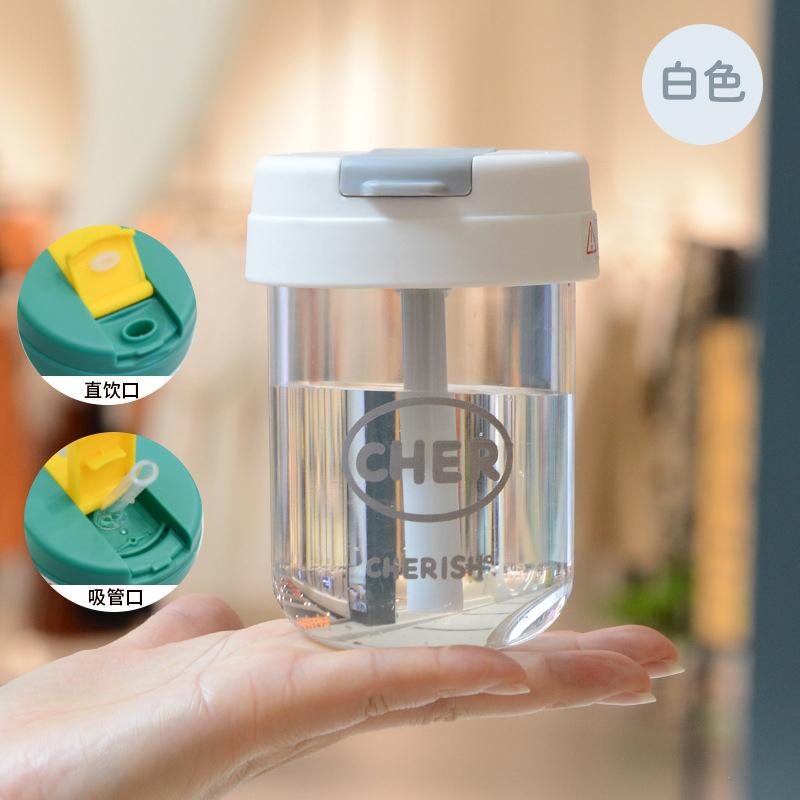 

Бутылки для воды D5 300 мл для девочек, пластиковые, портативные, для улицы, для дома, спортивные, чашка для чая с соломинками, 3D-наклейка, милая детская бутылка для воды 300ml белый