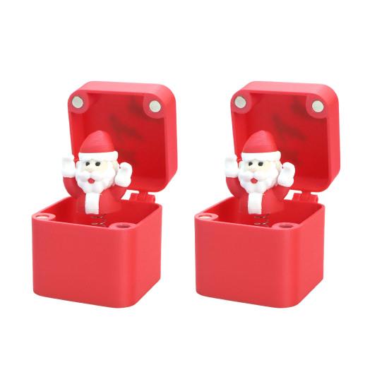 1/2/4Pcs Christmas Middle Finger In A Box Ornament Pop-up Santa Claus Reindeer Snowman Box Desktop Decoration Tricky Props Gag Prank Gift
