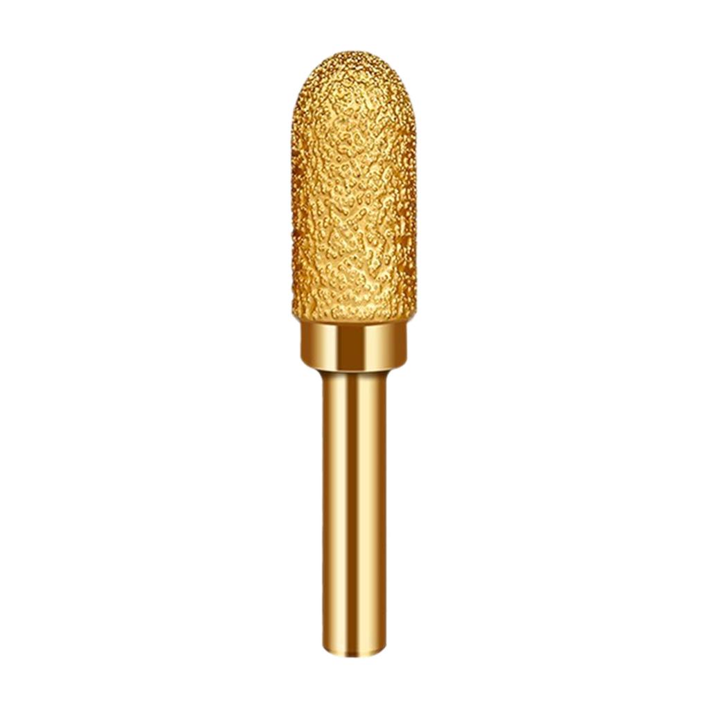 Diamond Coated Cylinder Head Mounted Points Grinding Bit Rotary Diamond Burr for Rotary Tool Bit Grinder Stone Carving