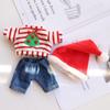 Toy Clothes Joints Doll's Clothes Toy Accessories Christmas Striped Suit   Children Gift