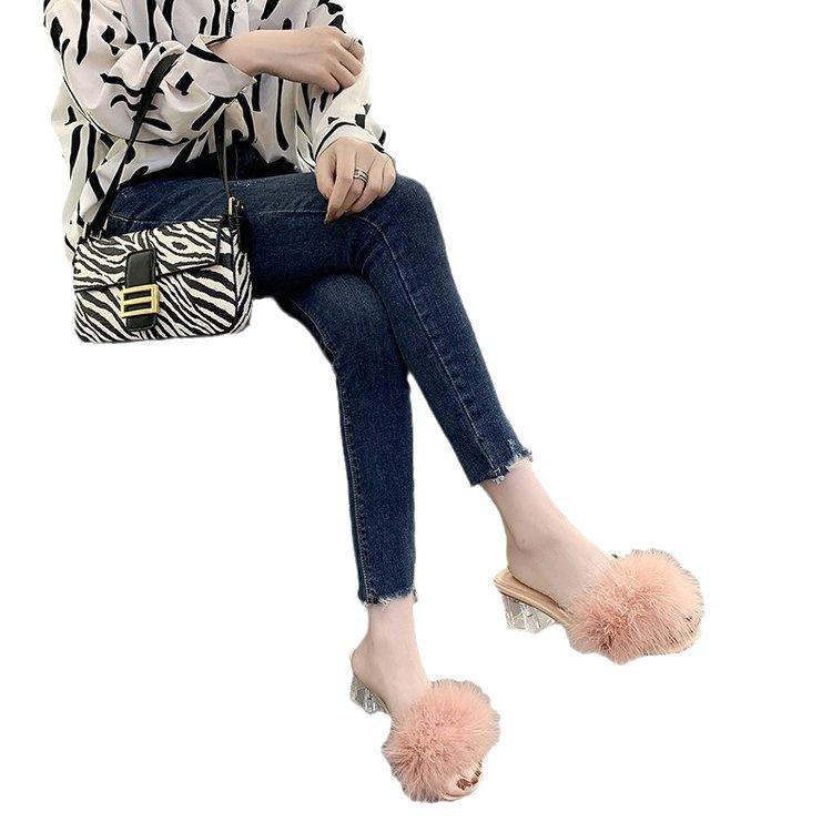 Fashion Mao Mao slippers summer new plus size one line beach sandals for wearing outside