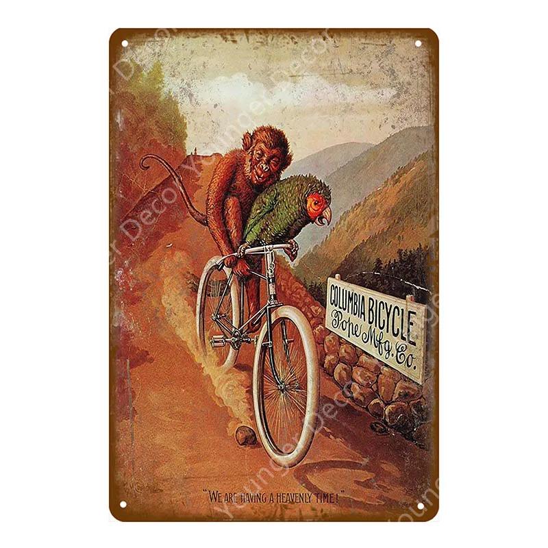 Ride Bicycle Metal Tin Signs Motor Cycling Riding Bike Vintage Poster Bar Pub Club Home Room Decor Wall Sticker Plaque YJ210