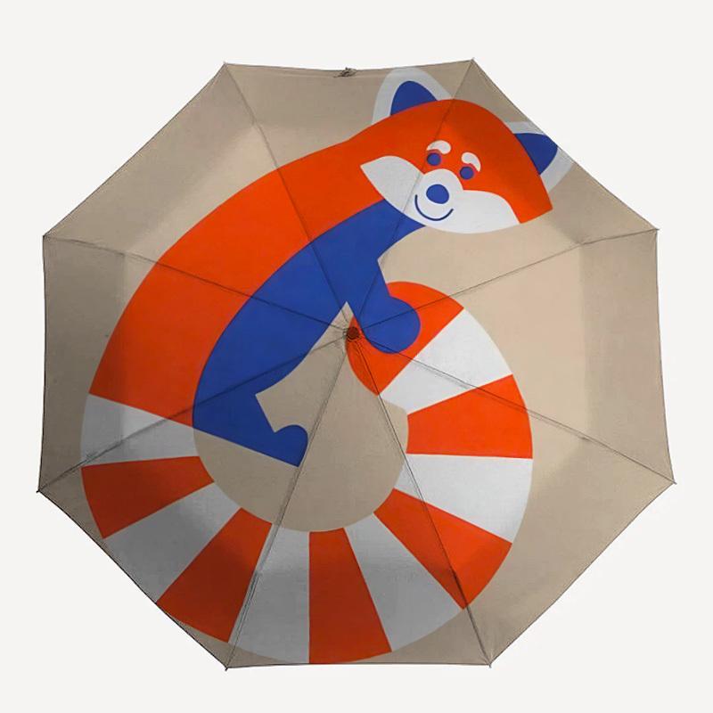 

1pc Panda Alphabet Automatic Open/Close Umbrella - Compact Travel Umbrella with 8-Rib Durable Frame, Lightweight & Portable Design z75