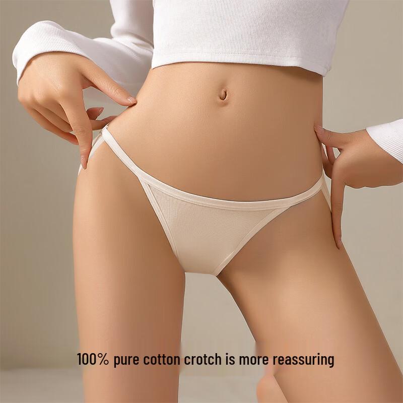 Women's Sexy Low-Rise Cotton T-Thong Underwear 3-Pack