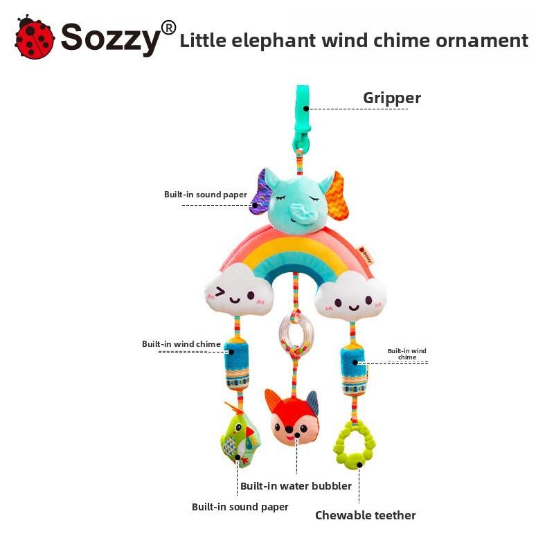 

Plush Elephant And Deer Wind Chime Baby Carriage Toy With Hanging Decor For Newborns And Sensory Development Elephant