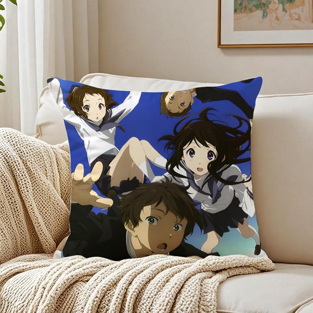 Smart Mysig Japansk Anime HHyouka Kuddfodral Örngott Antikvalster Vardagsrum Soffa Dekor Kudde Rum