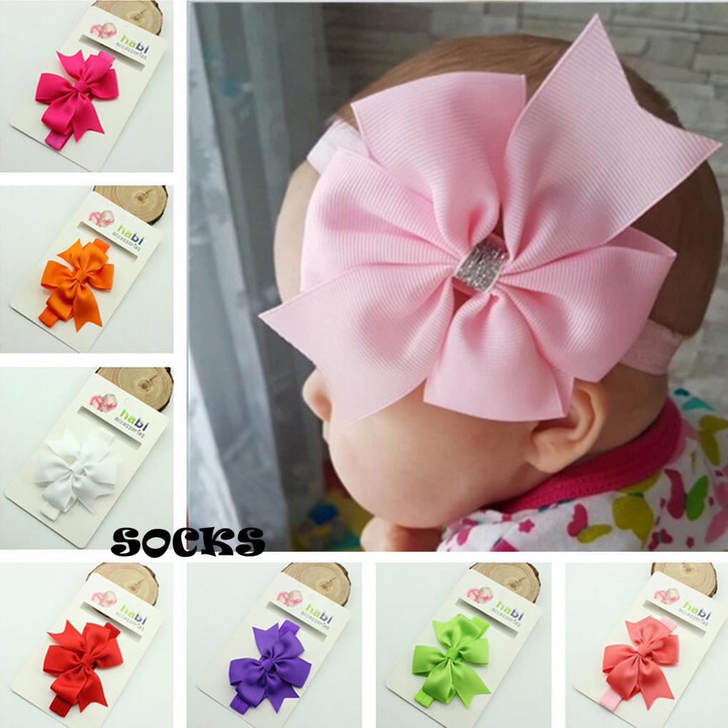Buy Infant Baby Girls Bow Headband Flower Hair Accessories at ...