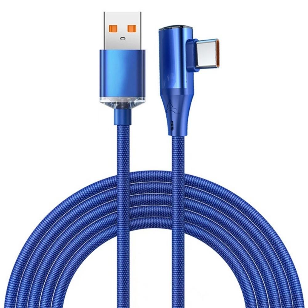 6A 120W USB C To Type C Cable 90 Degree Elbow Phone Super Fast Charging USB To TypeC Data Cord For Samsung Huawei Oneplus
