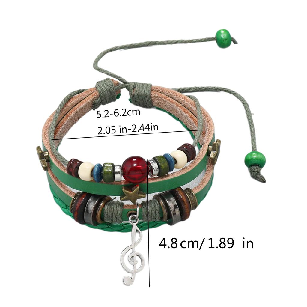 Elegant Leather Wrap Bracelets for Women Bohomian Multi-Layer Beads Cuff Bracelet Jewelry Gift Personalized Accessory