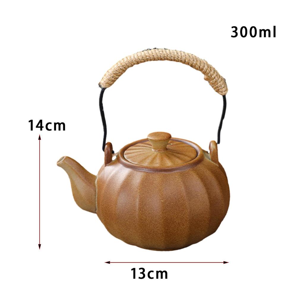 300ml Ceramic Teapot Rustic for Boiling Hot Water for Home Picnic