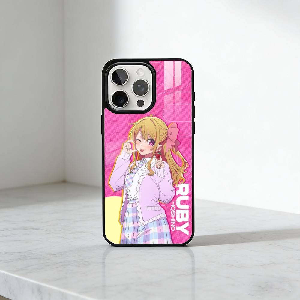 

O-Oshi N-No K-Ko Ruby Hoshino Phone Case For iPhone17,16,15,14,13 Plus,Pro Max Magnetic For Magsafe Wireless Charging iPhone12PROMAX