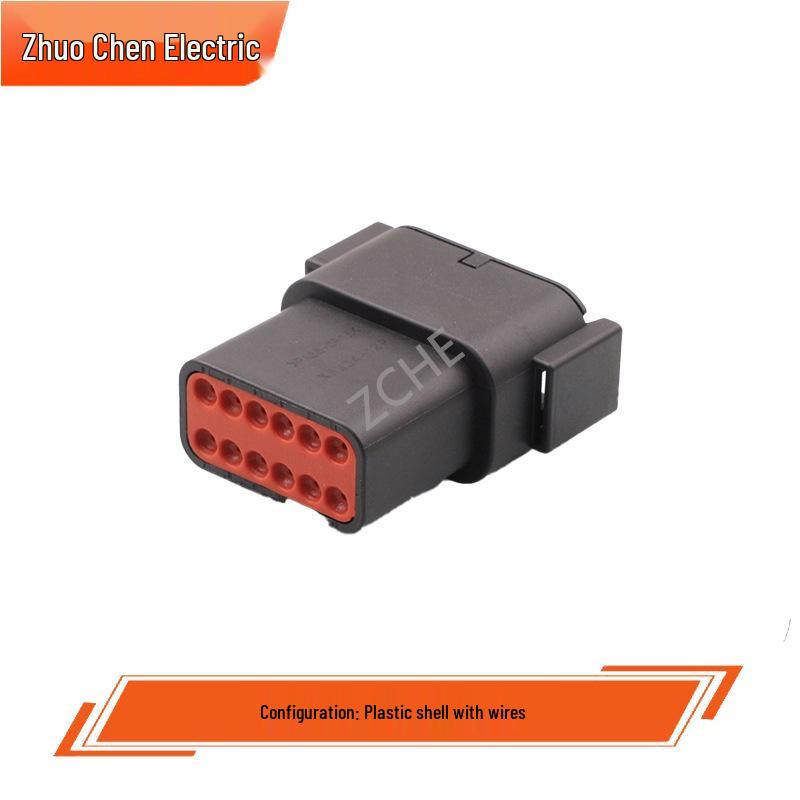 Automotive Connector DTM Plug & Wiring Harness, Male & Female, 12 Holes, 12 Cores