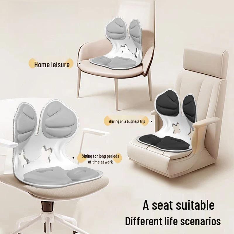 Ergonomic Lumbar Support Seat Cushion for Long Sitting - Adult Chair Backrest & Waist Support.