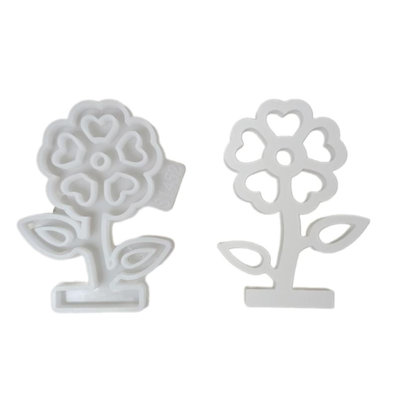 Silicone Flower or Base Casting Mold for Spring Crafting and Home Decoration Candle Making Resins Cement Gypsum Mould