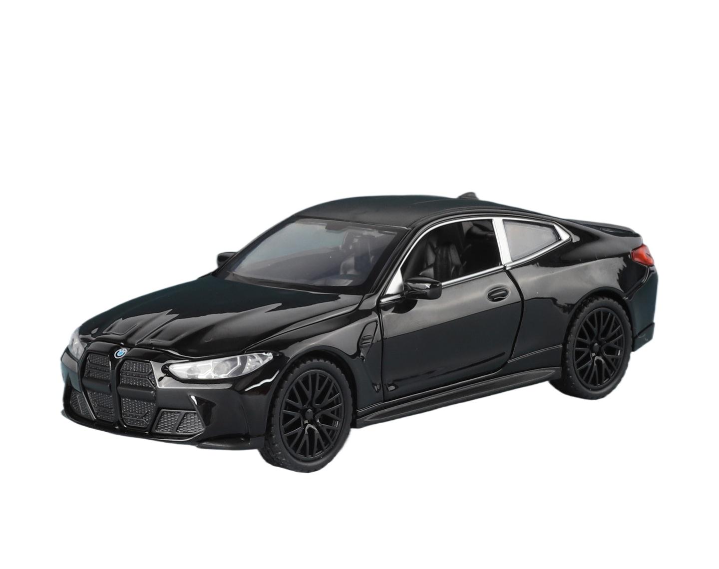 

Модель-машинка 1/32 BMW M4 Luxury Alloy Sedan, Имитация звука и света, Амортизация на четыре колеса, Сильный возвратный механизм чёрный