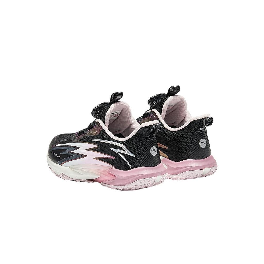Anta Kids Fly Knight 8.0 Comfortable Non-Slip Wear-Resistant Breathable Low-Top Running Shoes Kids sneaker Black Dudun-Pink 322449963-3