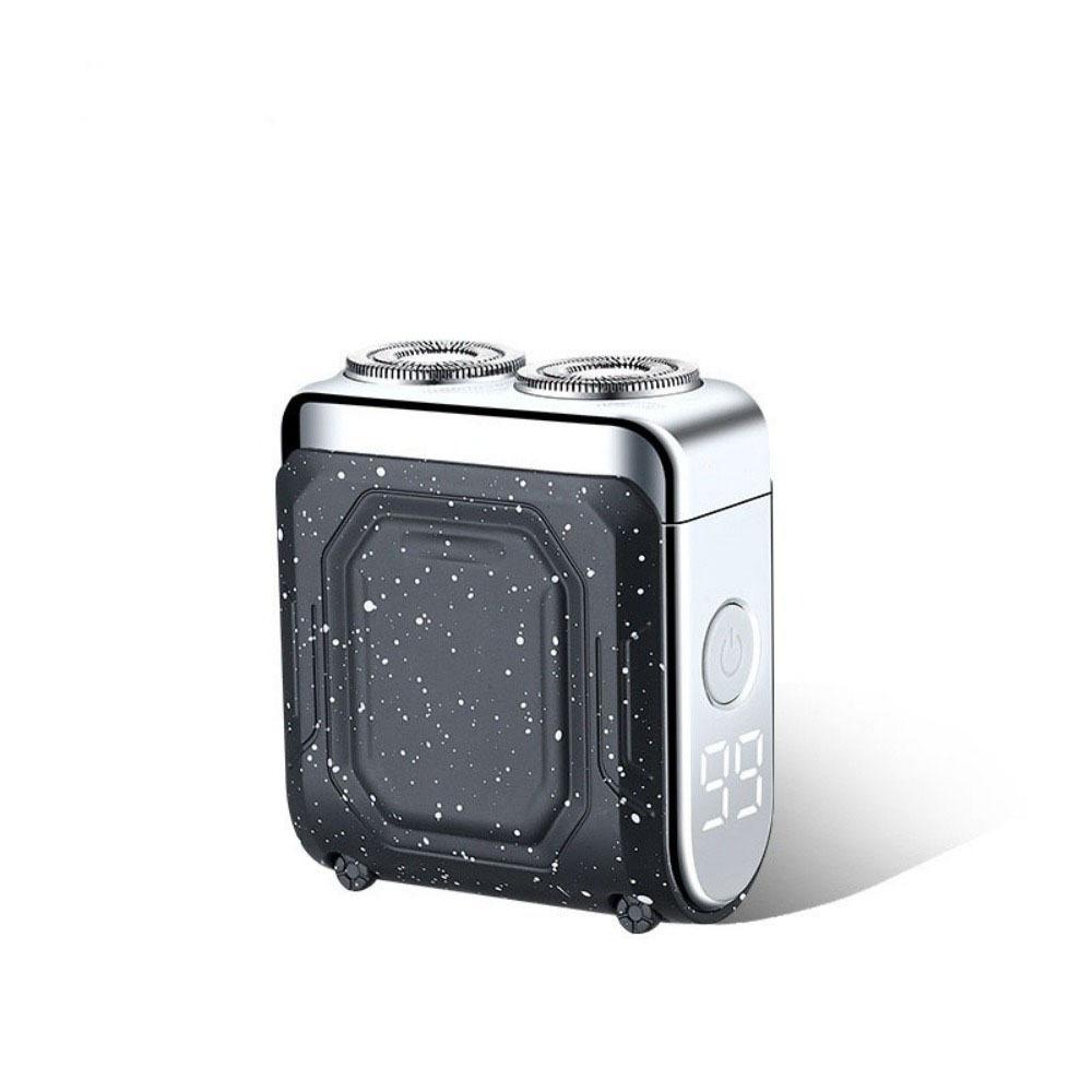 

Waterproof Design Men s Beard Trimmer Double Head Pocket Rotary Razor Personal Care сірий