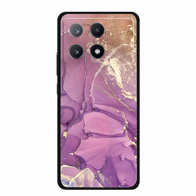 Marble Pattern Phone Case for Poco X6 Pro Clear Edge Cover Funda for Xiaomi Poco X 6 Pro Soft Transparent Coque Color Back Shell
