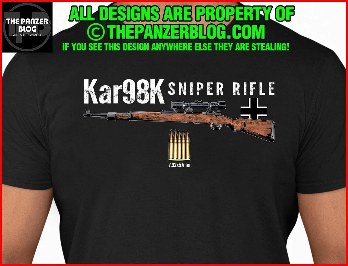 Mauser Kar98K Sniper Rifle T-Shirt WWII German XXXL