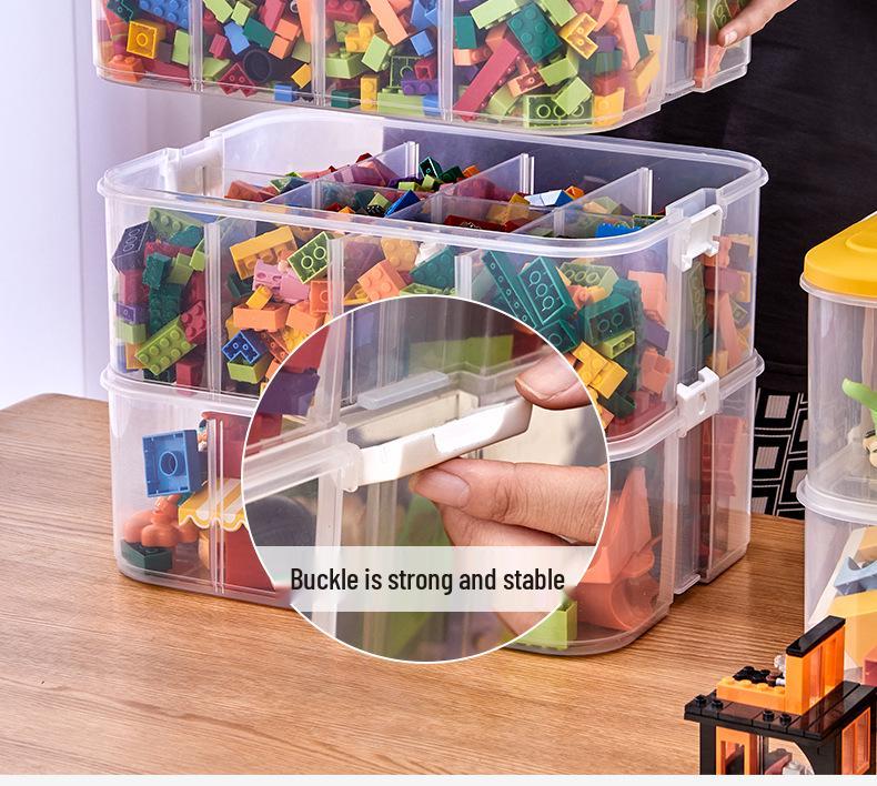 Lego Building Blocks Storage Box – Children's Toy Organizer for Small Parts, Transparent Classification Bin