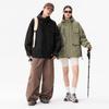 Giacca con cappuccio da coppia per esterni Giacca impermeabile multicolore casual
