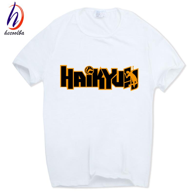 Men Print Haikyuu T-shirt O Neck Short sleeves Summer Fashion Karasuno High School Cosplay carnaval