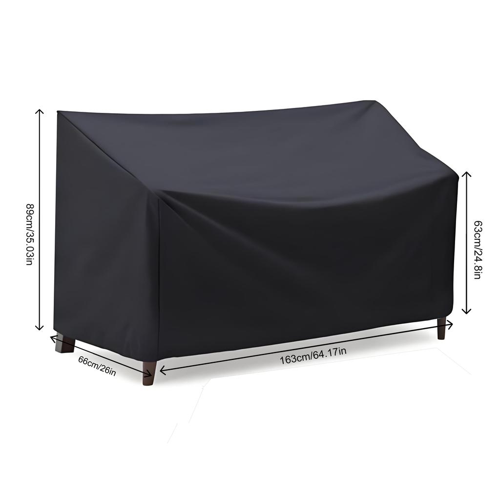 Waterproof Garden Chair Covers 210D Oxford Fabric Outdoor Stackable Chairs Protector Uv Resistant Black Furniture Cover