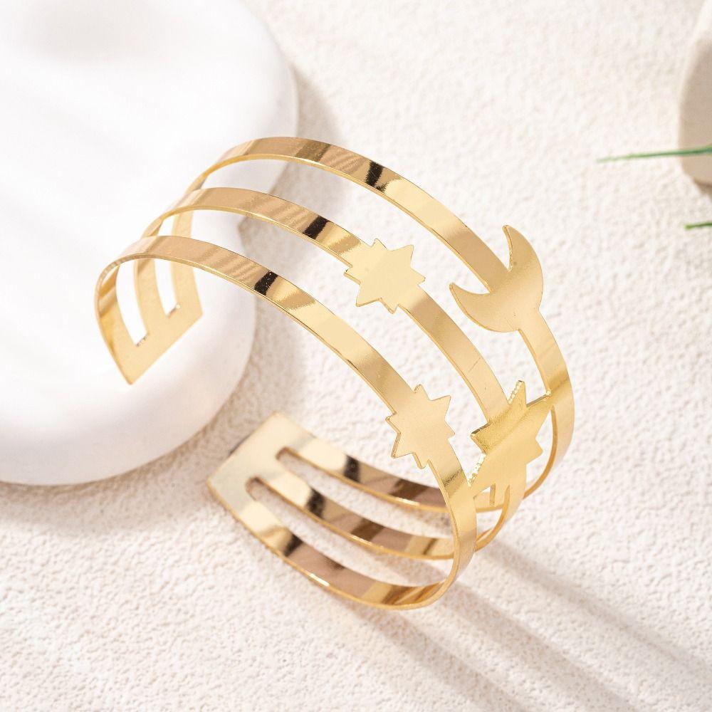 Glamorous Metal Tassel Arm Chain Multi Style Fashion Flower Bracelet Adjustable Retro Armlet Women's Accessories