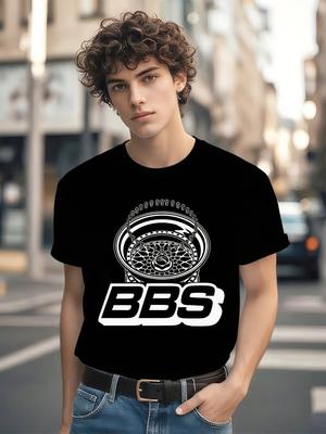 Renn-T-Shirt - Schwarz mit großem BBS-Logo