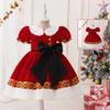 Girls Dress Santa Claus Snowflake Skirt Children's Skirt Cartoon Princess Dress Christmas Costumes