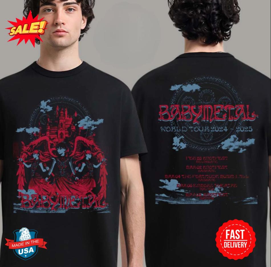 Babymetal World Tour 2026 2026 Australia Kingslayer T-shirt size S-5XL XXXXL