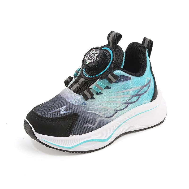 Children's Sports Shoes - Spring/Autumn Casual Shoes with Rotary Buckle (Twist Button) for Boys, Running Shoes for Girls
