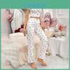 Romantic Heart Print Pajama Set For Women With Breathable Polyester Fabric For Casual Sleepwear And Lounging