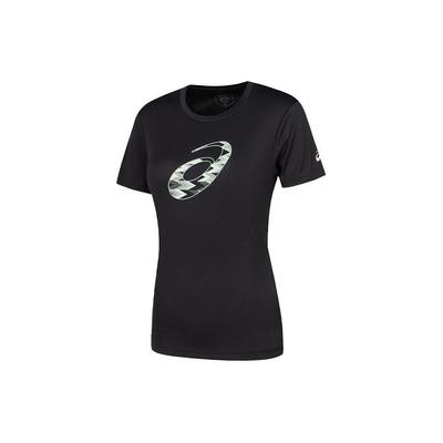 Logo Crew Neck Soft Comfortable Sports Short Sleeve T-Shirt Women Tops Black 2032D020-001