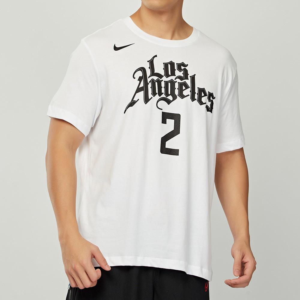 Nike NBA City Edition LA Clippers Kawhi Leonard No. 2 Tee 2019-2020 Men Tops White BV8768-103