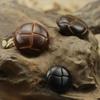 20pcs/set Black Suit Sweater Coffee Colored Turtle Pattern Imitation Leather Cardigan Buttons Spray Painted Plastic Mushroom Buttons