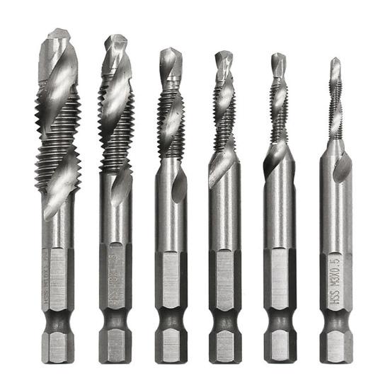 M3-M10 Matkap Uçları Yaygın Olarak Kullanılan Yüksek Verimli Yüksek Hız Çelik Hex Shank Büküm Matkap Uçları Elektrikli Matkap