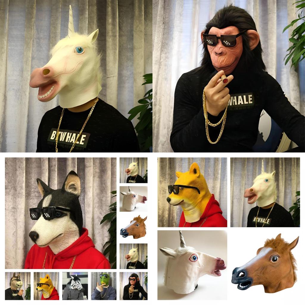Natural And Eco-friendly Horse Head Mask For Halloween And Costume Parties