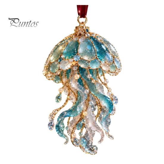 Modernes Wandbehang-Dekor Meerglas-Weihnachtsornament, Küsten-Schildkröte Walhai Oktopus Partygeschenke für Festivals Baumdekoration, Meeresinspiriert