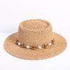 Popular fashion hollow woven concave-convex top straw hat men's and women's fashion summer sunscreen sunshade straw hat